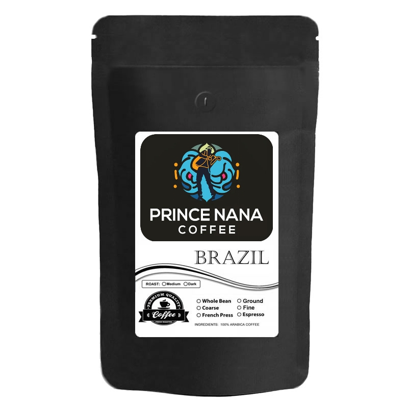 Prince Nana Brazil Medium Coffee Beans 10 Oz