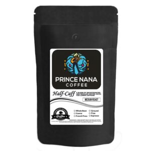 Prince Nana Half-Caff Low Caffeine Ground Coffee 10 Oz