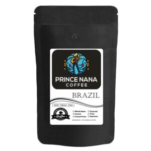 Prince Nana Brazil Dark Roast Coffee Beans 10 Oz
