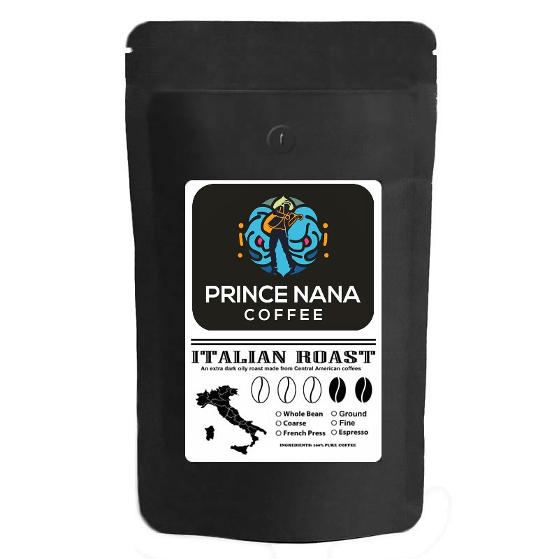 Prince Nana Italian Roast Coffee - Espresso Ground 10 Oz