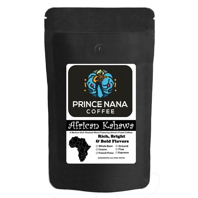 Prince Nana Coarse Ground African Coffee Medium Dark Roast 10 Oz
